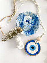 Load image into Gallery viewer, Hamsa Dish and Evil Eye- Blue Gift Set