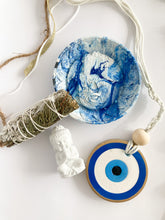 Load image into Gallery viewer, Hamsa Dish and Evil Eye- Blue Gift Set