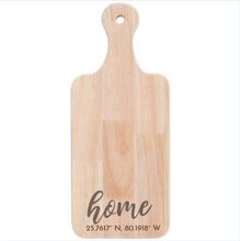 Load image into Gallery viewer, Personalized Wood Cutting Board With Handle- Small