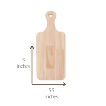 Load image into Gallery viewer, Personalized Wood Cutting Board With Handle- Small