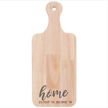 Load image into Gallery viewer, Personalized Wood Cutting Board With Handle- Small
