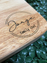 Load image into Gallery viewer, Personalized Wood Cutting Board With Handle- Small

